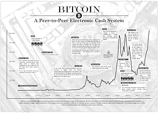 MrTKBooker Poster Bitcoin | Crypto historical chart white 24x36 Inch
