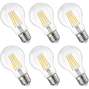 Amazon Co Jp Led電球 E26口金 1521lm フィラメント電球 10 5w 白熱電球100w形相当 2700k電球色 A60クリアタイプ レトロ電球 雰囲気 Pse 3年保証 6個入 調光器非対応 ホーム キッチン