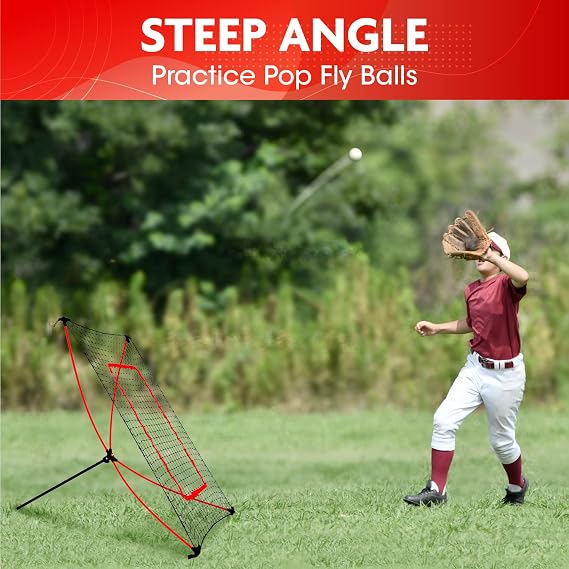NETPLAYZ Baseball Kids Training Net - Pitch Back, Fielding Practice, Rebound, Throwing Return Exercise | Youth Sport Gifts, Softball Equipment & Gear, Black, One Size (NOC011402020)