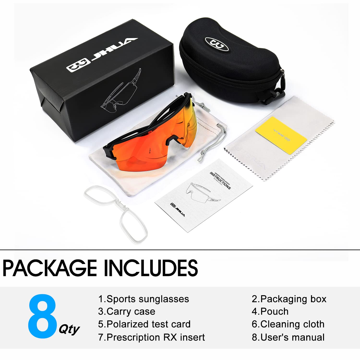 AVV Gafas de sol polarizadas para ciclismo, protección UV400, pesca, conducción, correr, béisbol, para hombres y mujeres