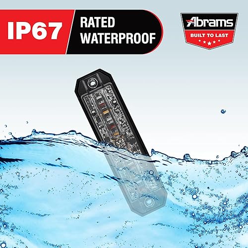 Miniatura 4 de Abrams Serie Ultra Tricolor RojoAzulÁmbar 72W - 18 LED Clase SAE 1 3 modos seleccionables Policía Bomberos EMS EMT Vehículo de seguridad, camión,