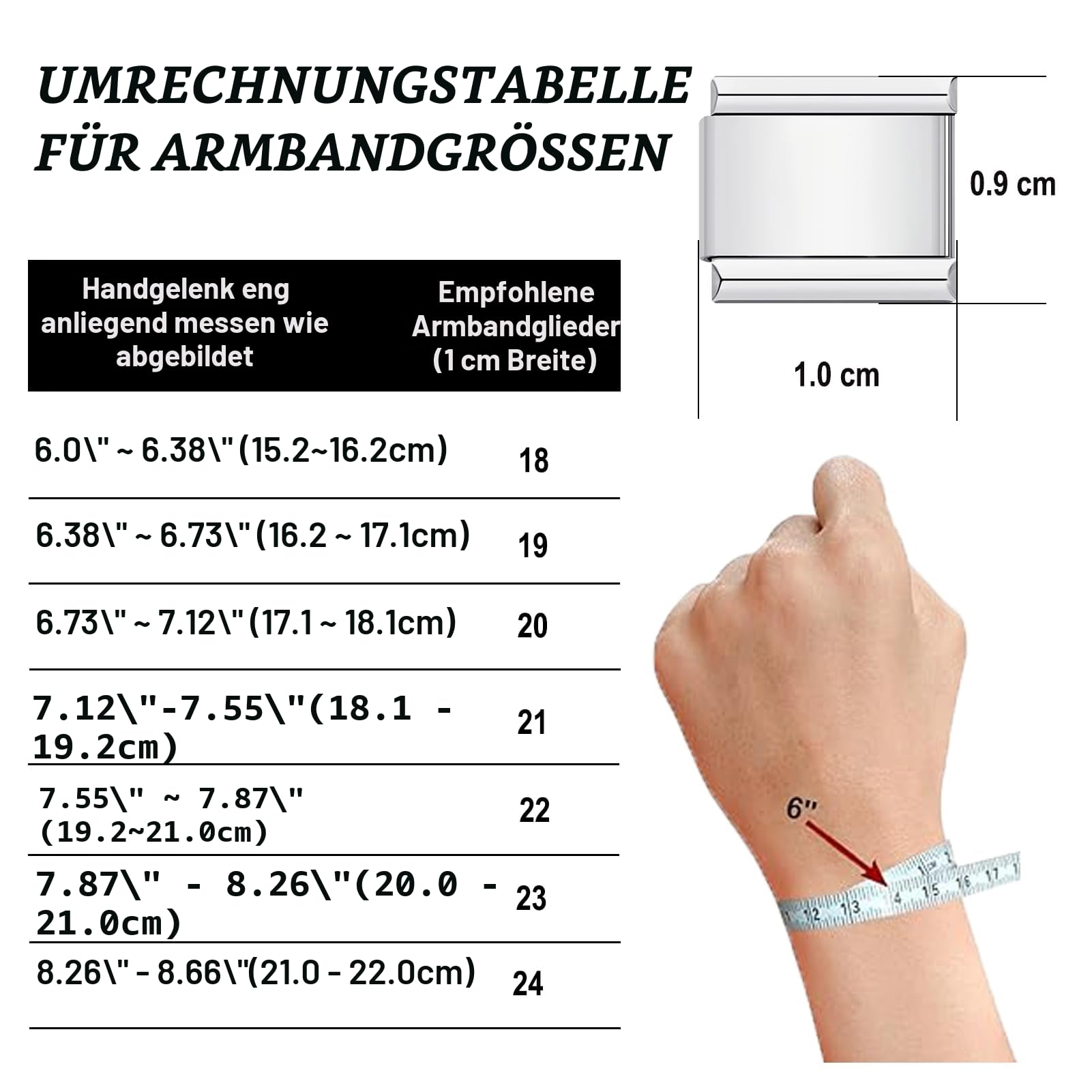 GEMOSA Italienisches Charm-Armband – Modulares, personalisierbares Armband für Damen und Herren – DIY Geschenkidee