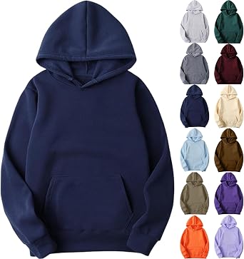 Hoodies for Women Solid Color Basic Hoodie with Pockets Lightweight Cute Fall 2025 Plus Size Oversized Sweatshirt