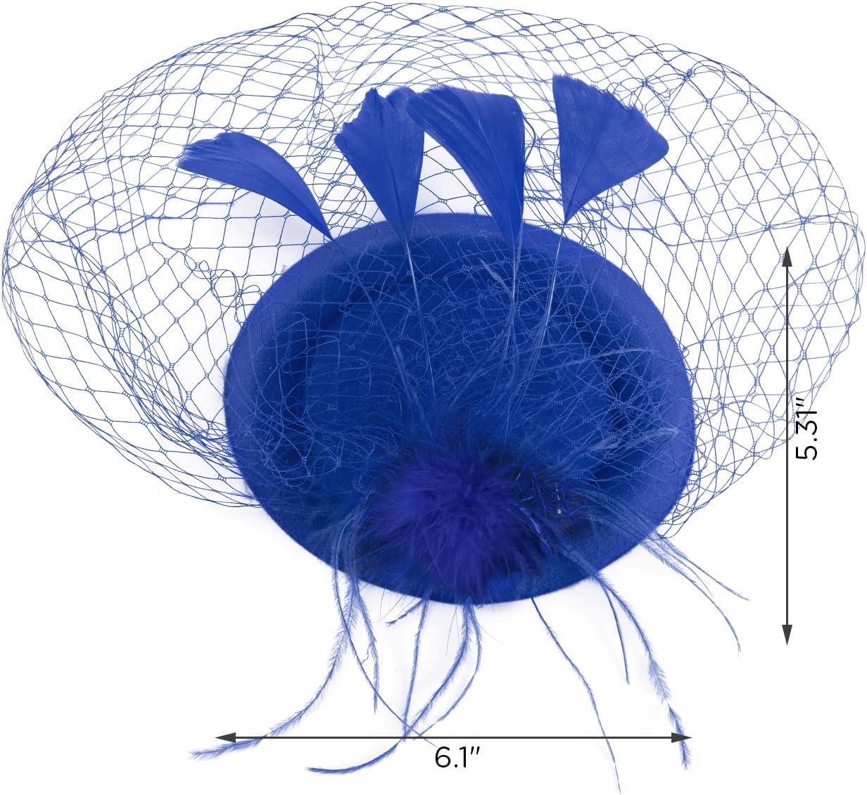 SWEETV Fascinators Pillbox Hats for Women, Tea Party Hat and Short Lace Gloves Set Perfect for Kentucky Derby, Cocktail - Image 6