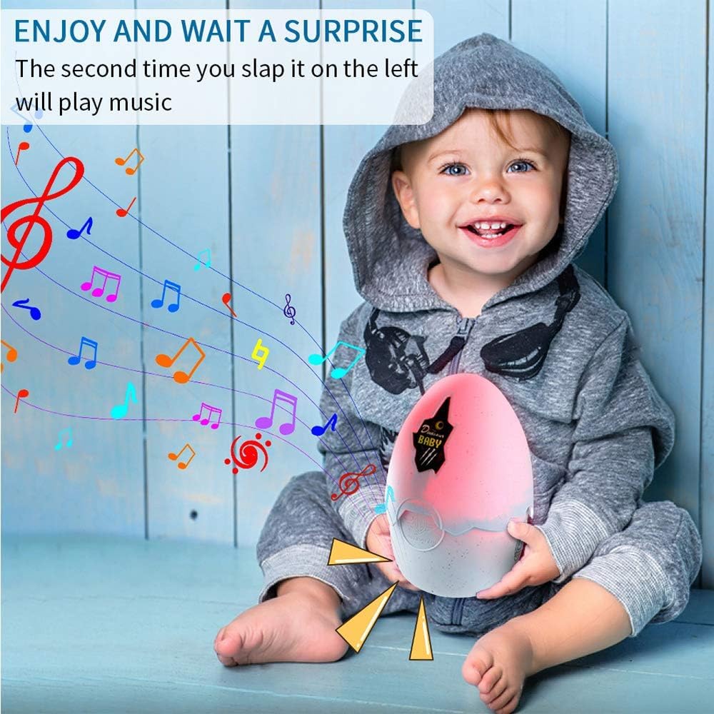 Wekity Hatching Eggs Dinosaur Toys,Dinosaur Eggs,LED Light and Sound,Creative Educational Toy Party Favor Easter Birthday Gift for Kid (Ceratosauru)