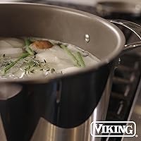 Vista 7 de Viking PureGlide Pro - Olla antiadherente de 3 capas, fabricada sin PFAS, olla de cocción de sopa de inducción de 8 cuartos de galón con tapa