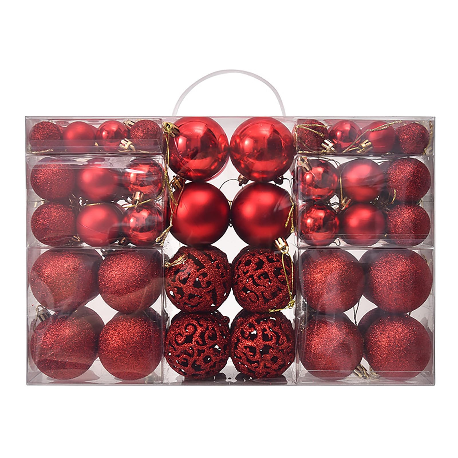 weihnachtsdeko Kugeln,6 cm 100 Stück Hohle Box Set Hängeanhänger Blumentopf Metall Wand Mit Lampe Fernbedienung Halterung Wand