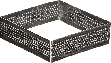 Lacor 68557 Perforated Square Cake Mould, 7 x 7 x 2 cm, Silver