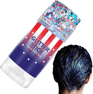 Glitterstick – 4 juli vattentät makeup – gnistrande dekoration för 4 juli – för självständighetsdagsfirande, fest, semester, evenemang, festival, konsert, parad