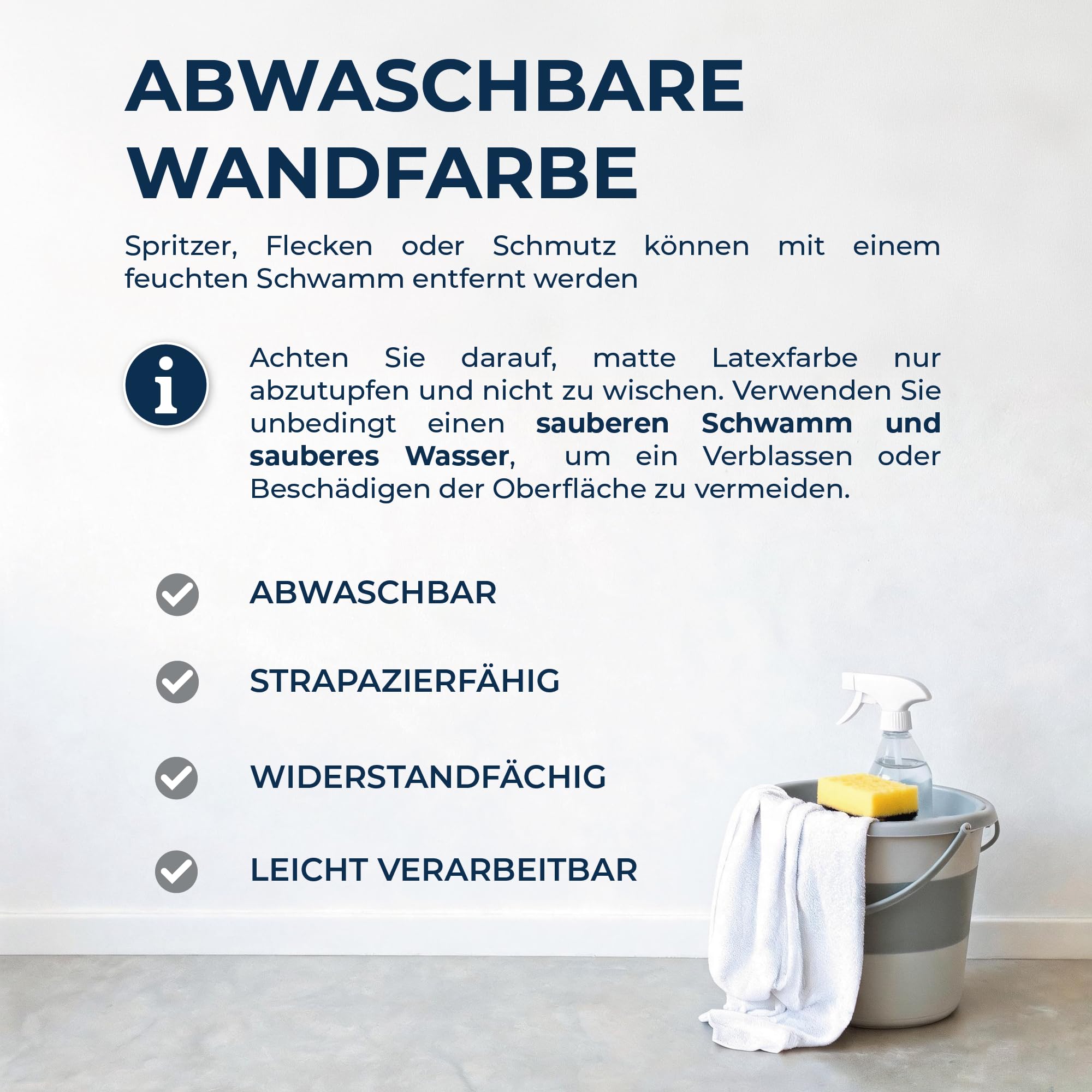 derendo Latexfarbe grün salbeigrün matt abwaschbar 5 Liter für Innen Küche Badezimmer streichen grüne Wandfarbe hohe Deckkraft hellgrün 5L
