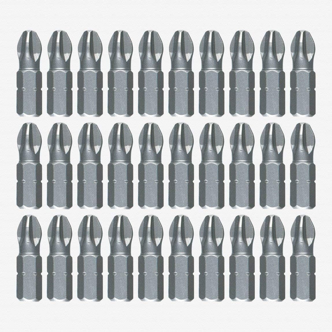 Wiha Phillips Contractor Insert Bit #2 Bulk Pack of 30 Bits,72522