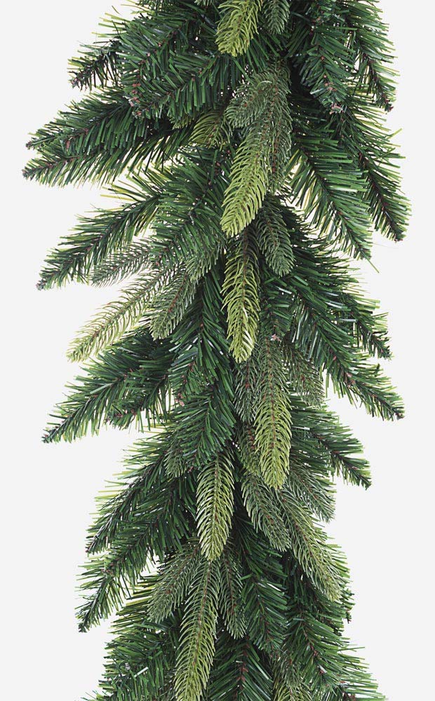 Ghirlanda di Natale slim 270 x 25 cm verde 180 rametti