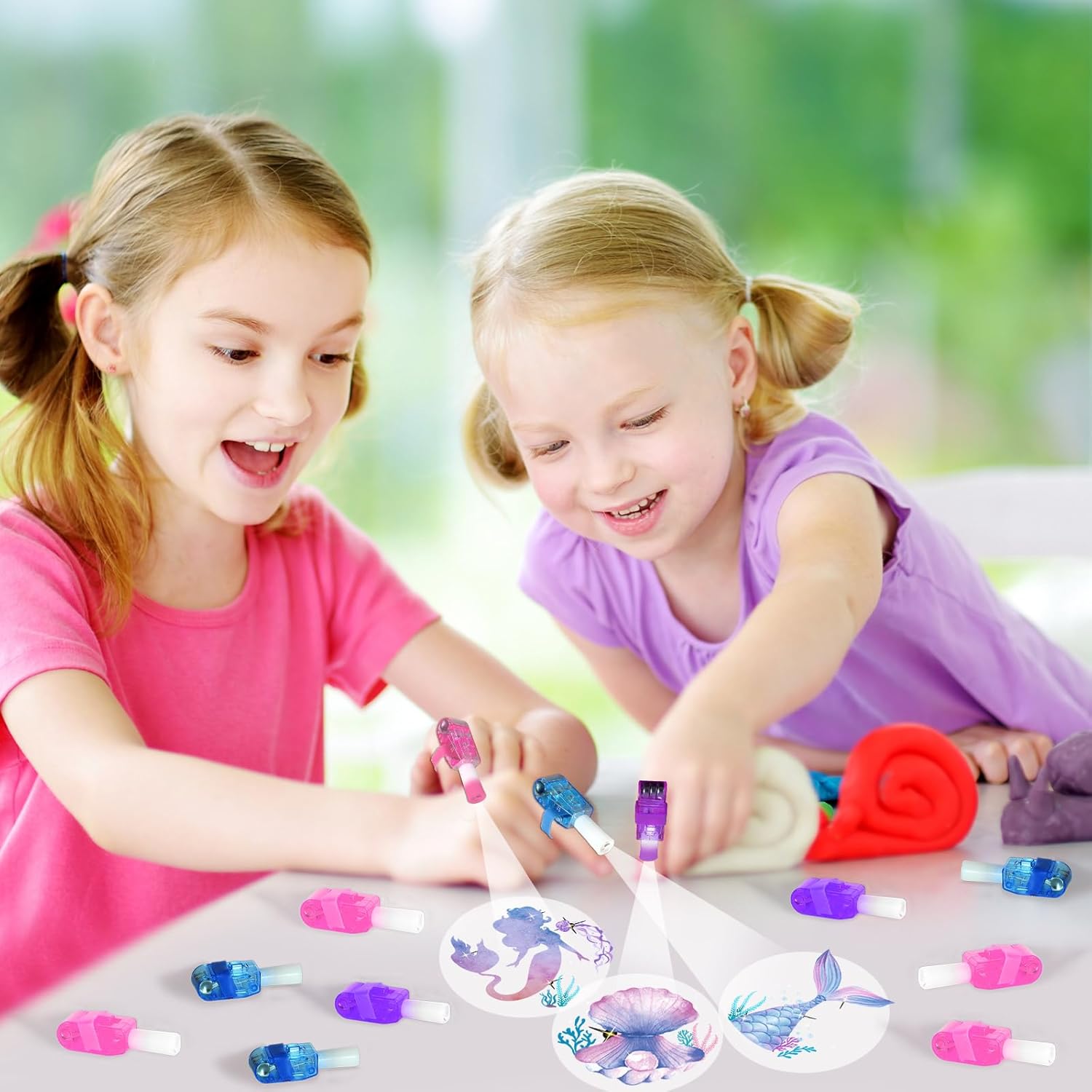 36Pcs Mermaid LED Finger Lights Mermaid Party Favors Glow in the Dark Light Up Finger Lights Ocean Themed Toys Bulk for Under The Sea Birthday Party Goodie Bag Stuffer Birthday Gifts Classroom Prize - Image 6