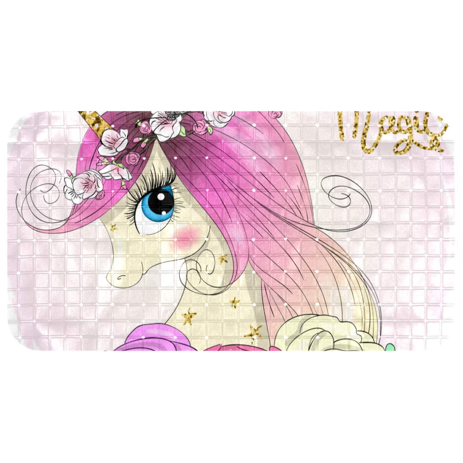 Tapis de bain antidérapant licorne pour sécuriser la douche des enfants