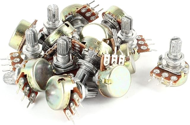 sourcingmap 15 x 50K Ohm B50K 3 Terminals Single Linear Taper Rotary Potentiometer