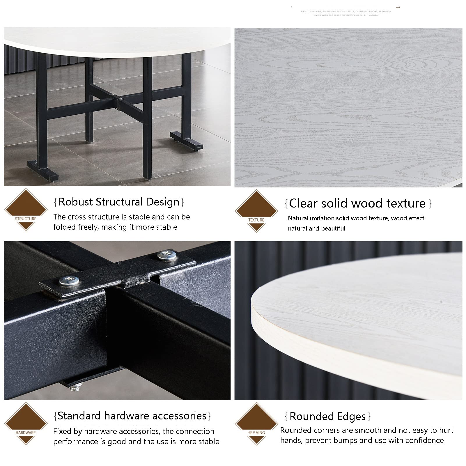 Heavy-Du - Tavolo da cucina pieghevole con ruote, 1 m, salvaspazio, portatile, per casa, magazzino, design versatile e facile da spostare