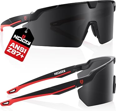 NoCry Tinted Safety Glasses For Men and Women with Premium Anti-Fog & Anti-Scratch 100% UV Protection Safety Sunglasses for Men or Z87 Sunglasses for Women Perfect ANSI Z87 Safety Glasses Tinted