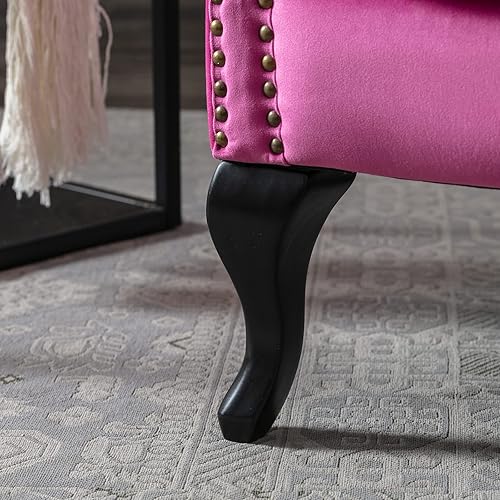 Miniatura 8 de LZAREAL Sillones de lectura Accent para sala de estar, dormitorio, sofá esquinero moderno de mediados de siglo, silla de sala de espera con respaldo