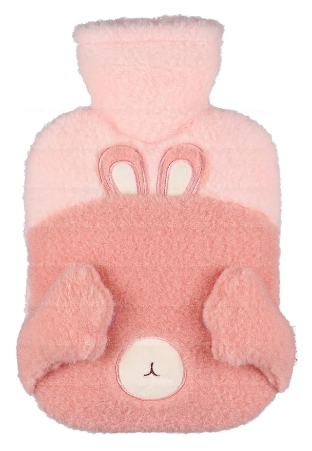 Luxury Hot Water Bottle With Faux Fur Cover, Soft Fluffy Neck U Shape Cosy Fleece, 1.8L Capacity - View #6