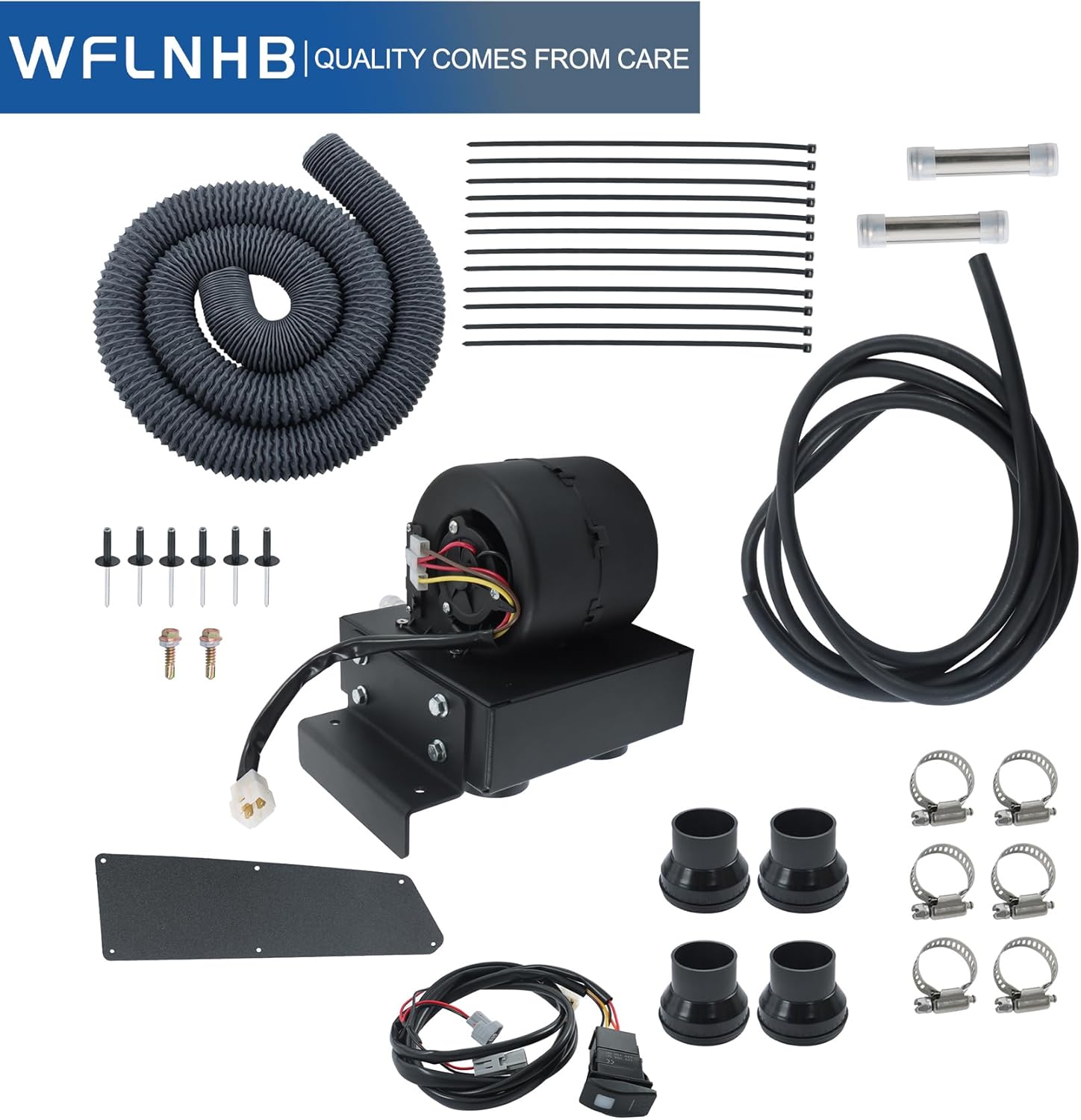 WFLNHB Cab Heater Kit with Defrost Replacement for Honda 1000R 1000X 2019-2022 Replacement for Honda 1000X-4 2020-2022