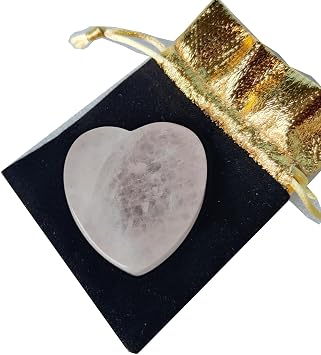 Handcarved Thumb Worry Stone, Pocket Palm Stones for Anxiety Stress Relief Meditation Therapy Geometry Home Decorations Rose Quartz-Heart Shape