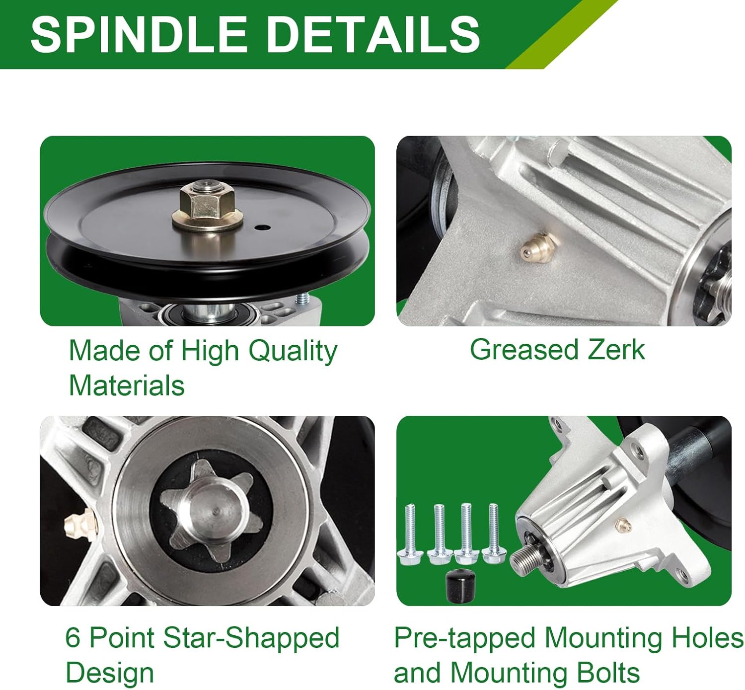 618-06989 918-06989 Spindle Assembly - Fits 46" Mower Decks MTD Craftsman T1500 T1600 T1700 T1900 T135 T140 T150 CLT46CVT Troy Bilt TB46 Bronco Horse XP Huskee LT 4600 (1-Pack)