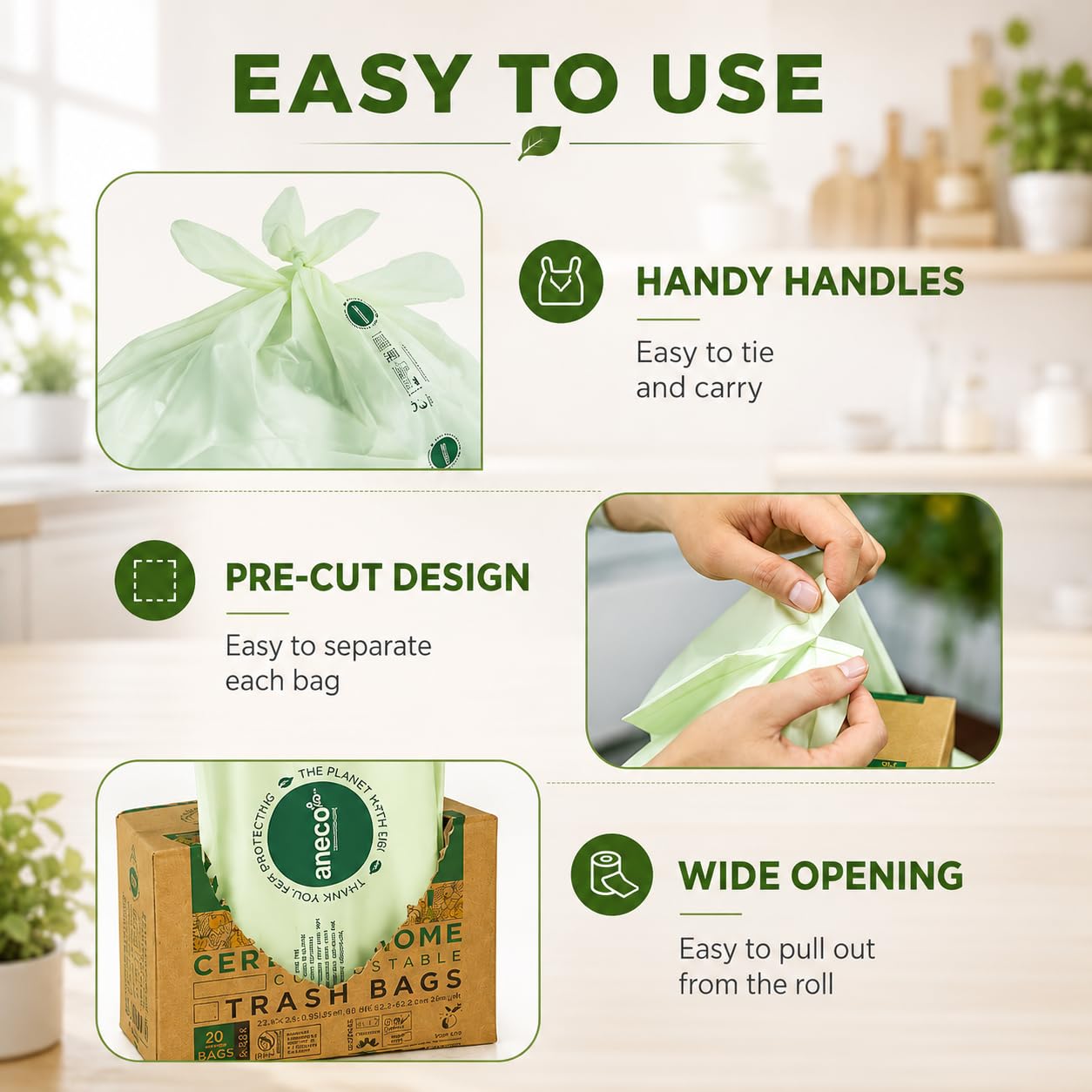 ANECO Compostable Food Waste Bags Gallery Image