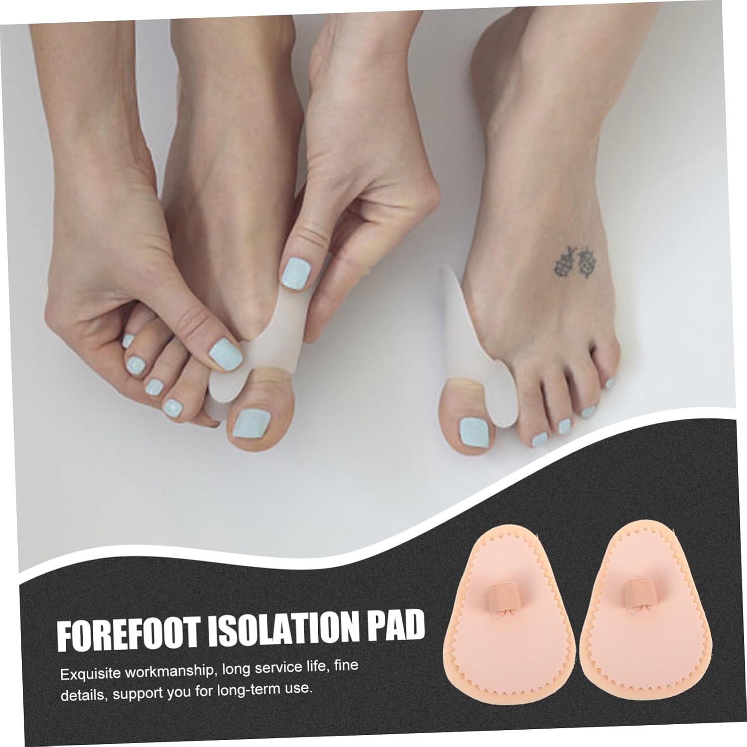 4pcs Toe Separators Bunion Pads for Foot Relief Lightweight Straightener Comfortable Toe Aides for Men Women