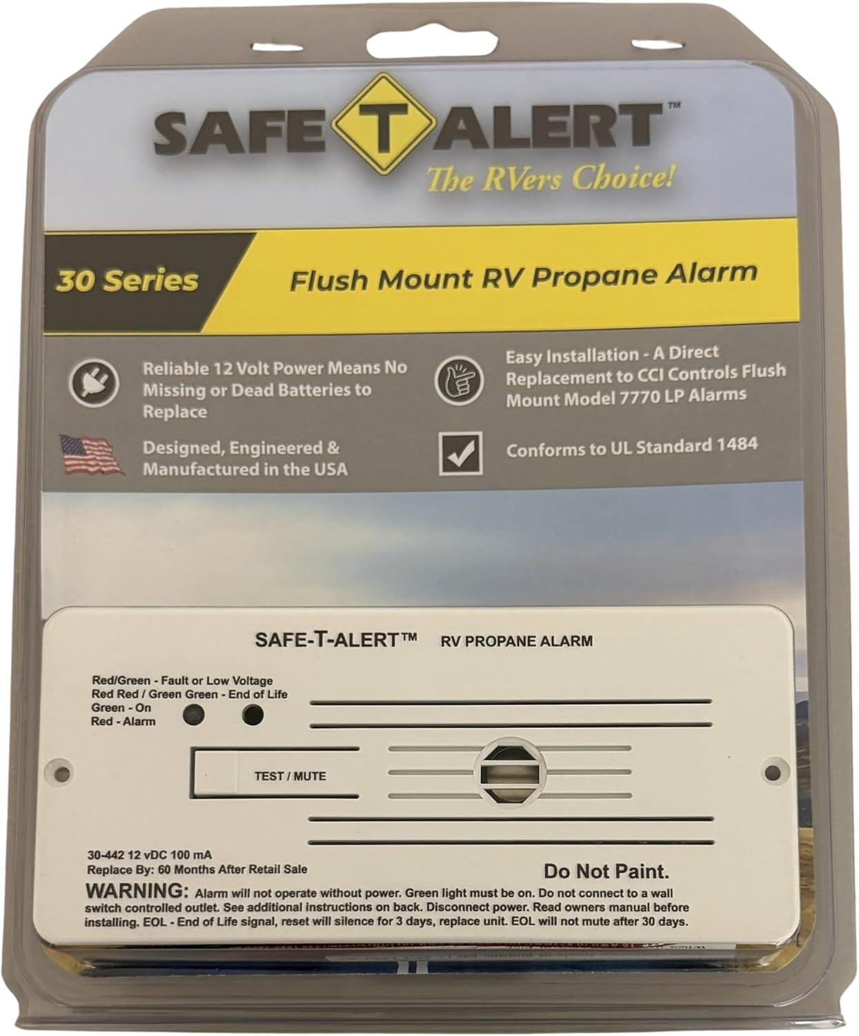 MTI Industries 30-442-P-WT Propane Gas Alarm – White
