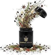 Odor-proof Violet UV Glass Canister Airtight Herb Tea Coffee Storage Jar 250ml Stock Jar Airtight Glass Storage Box