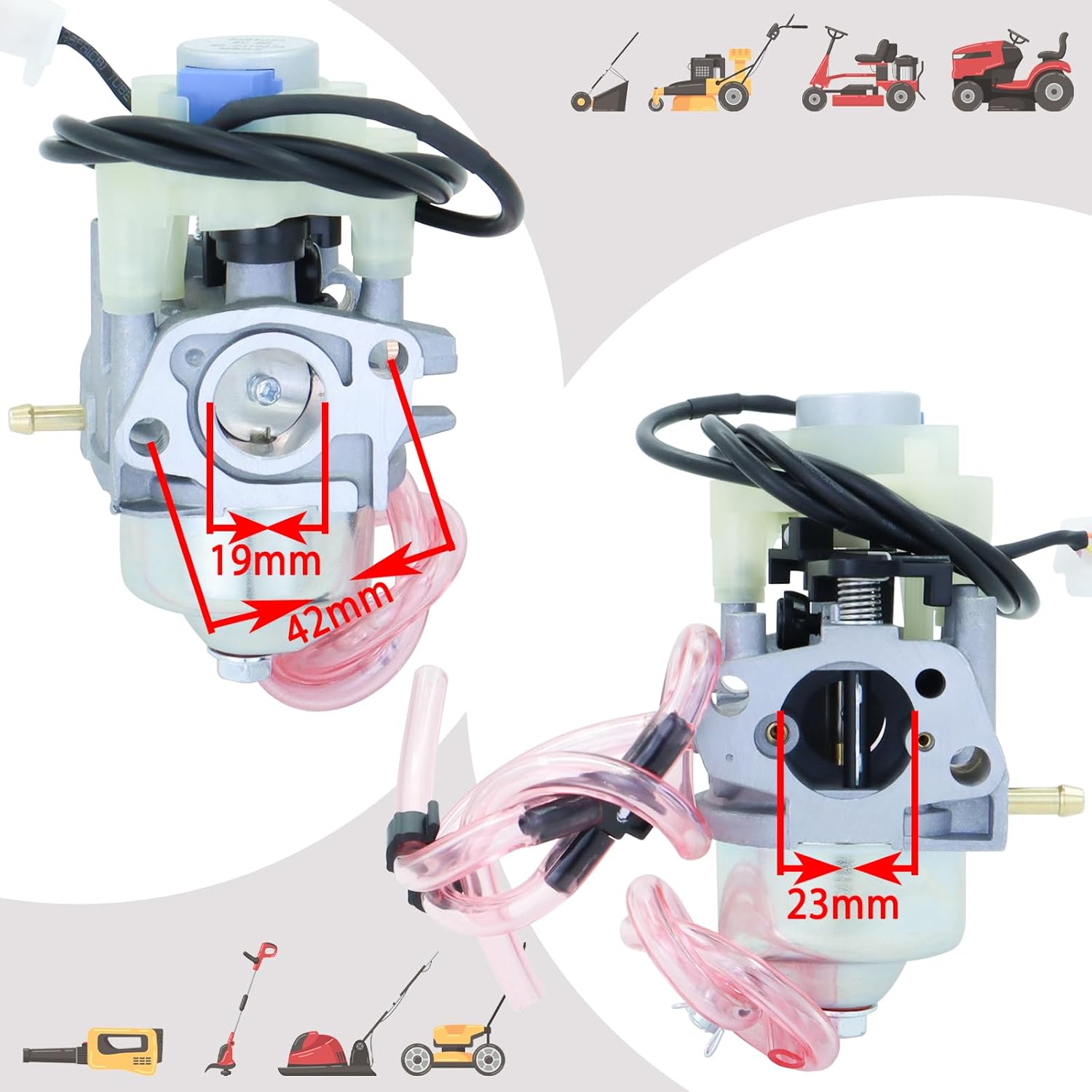16100-ZL0-D65 Carb Fits for Honda EU3000I EU3000IS Carburetor for Predator 3500 Watts Inverter Generator 63584 Replaces for 16100-Z0V-D12 16100-ZL0-D62 16100ZL0D64 with Spark plug Filter