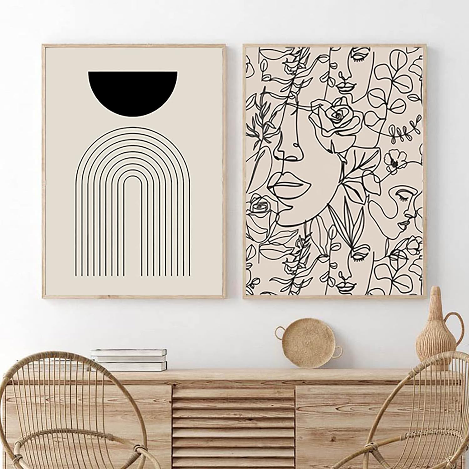 Black and White Abstract Wall Art Wall Decor for Living Room Abstract Black and Gold Gray 3 Piece Prints Modern Aesthetic Wall Artworks Office Gold Pictures Wall Decor 16x24in x3 Unframed (Black and