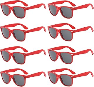Pibupibu Neon Colors Party Favor Supplies Unisex Sunglasses Pack of 8