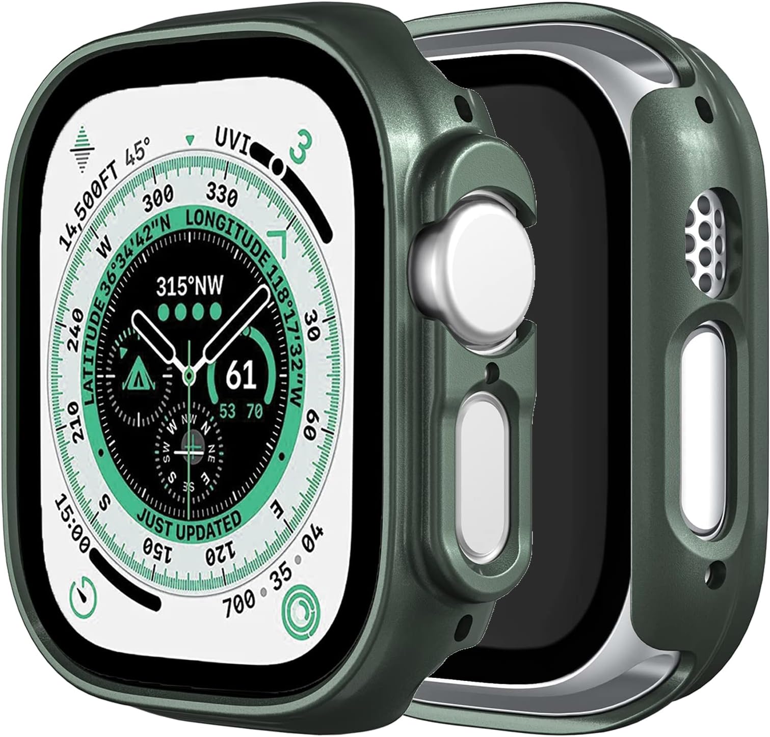 Amazon.com: Miimall Compatible for Apple Watch 49mm Ultra/Ultra 2 Case ...