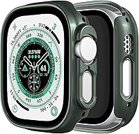 Vista 16 de Miimall Funda de metal para Apple Watch Ultra 3/2/1, resistente, duradera, ligera, de aleación de aluminio y titanio + TPU a prueba de golpes