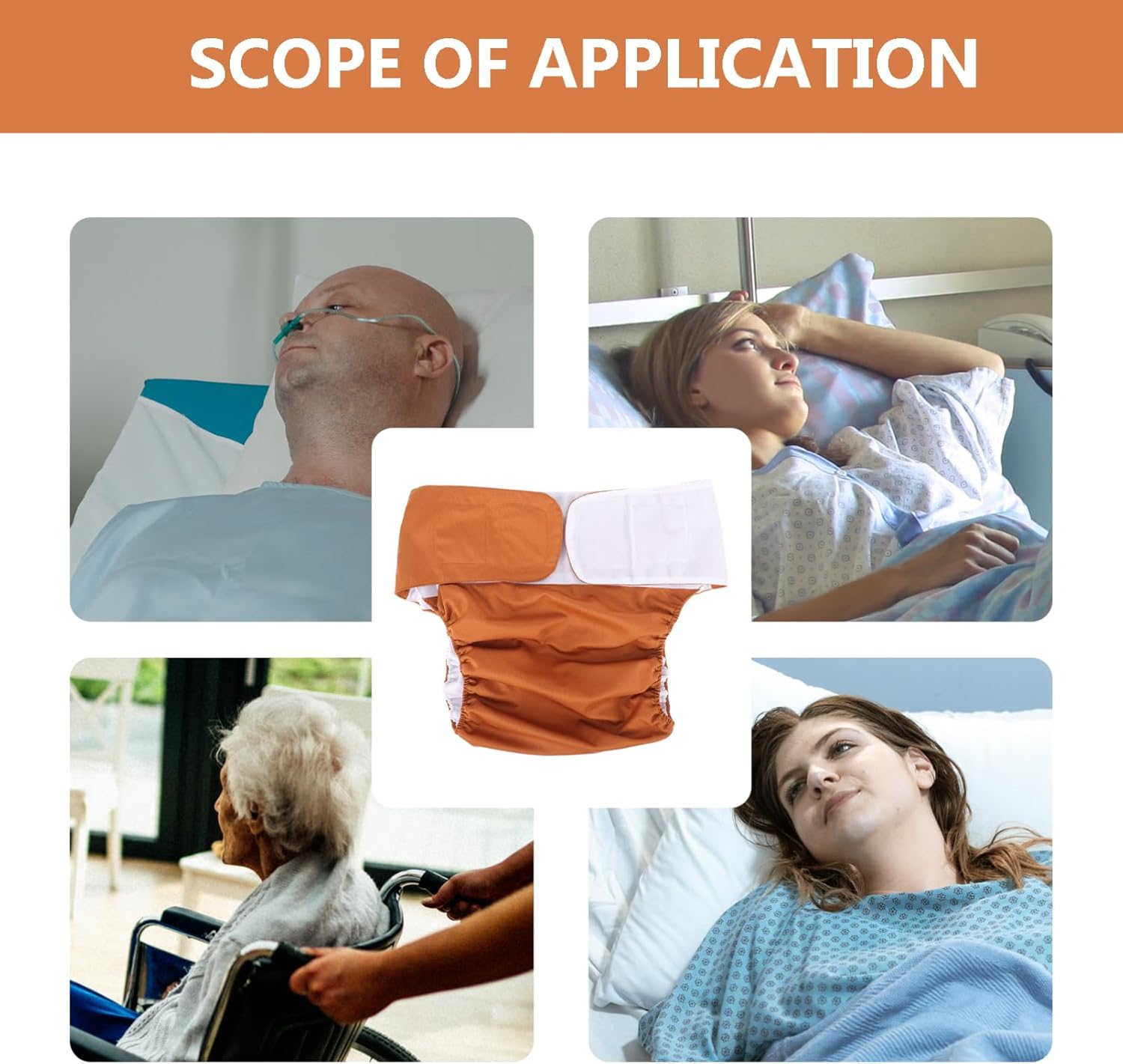 Washable Adult Diaper for Incontinence Protection Leakproof Urinal Pant for Elderly Fit Breathable Material Suitable for Bedridden Patients and Mobility Users