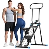HXD-ERGO Stair Stepper for Home, New Version 6 Adjustable Resistance Vertical Climber Cardio Exercise Machine, Folding Stair Climber for Full Body Workout with Adjustable Handlebar