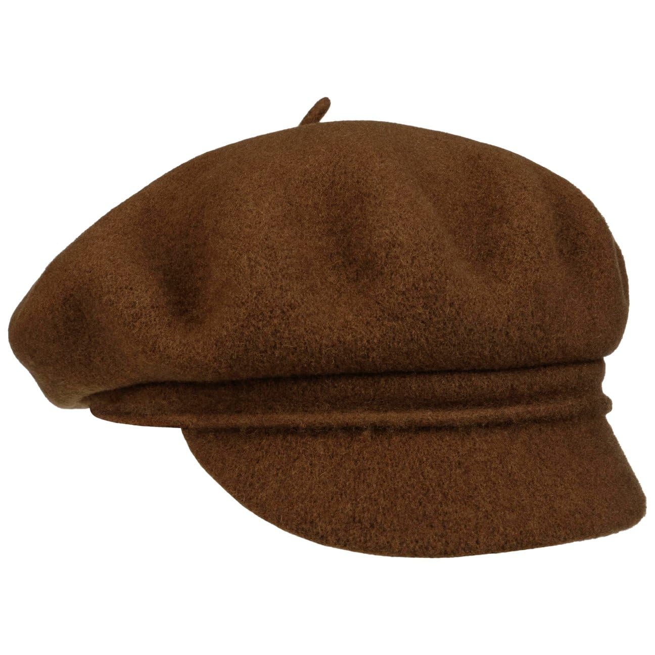 Uni Wool Ballonmütze Schirmmütze Made in EU Damen Herbst Winter