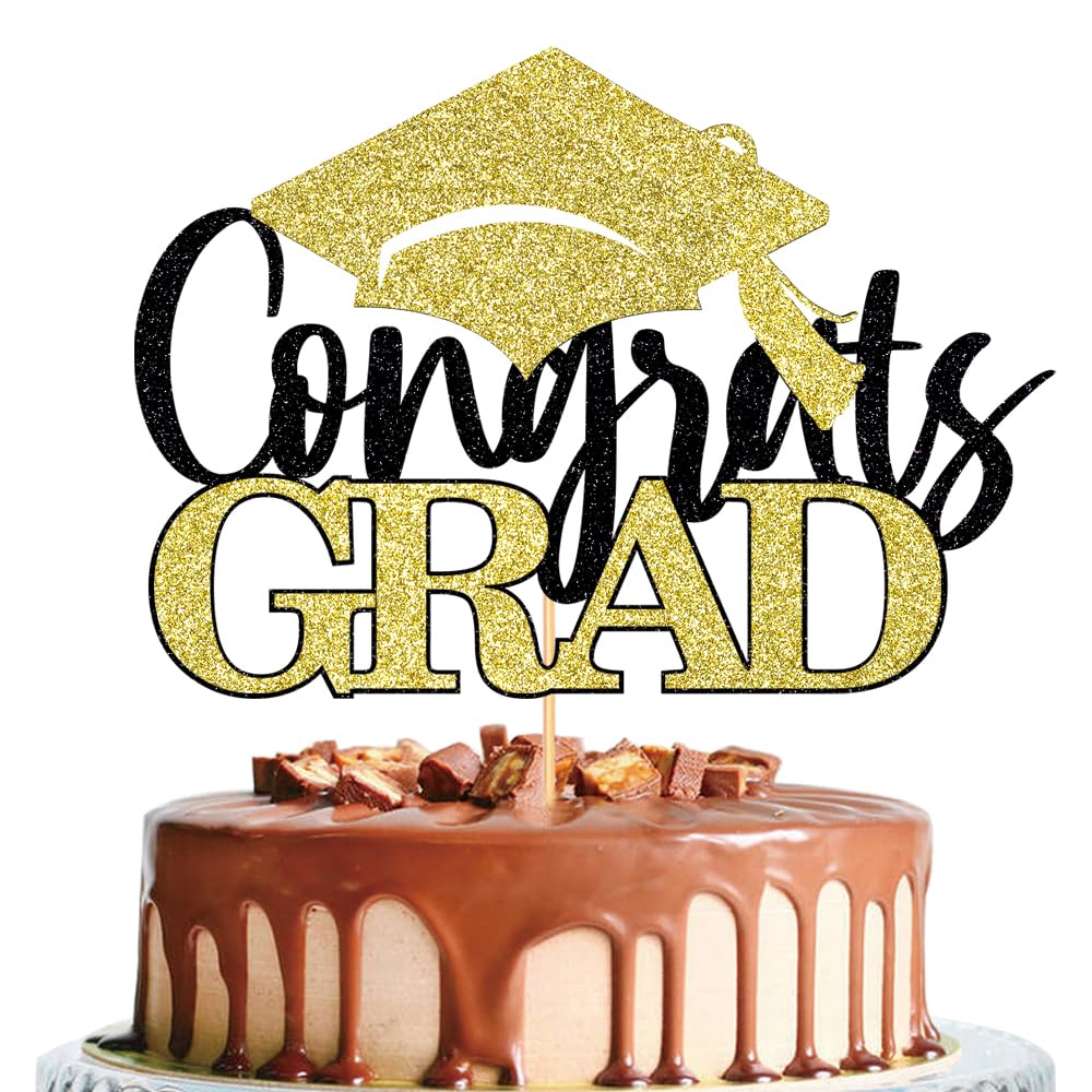 Congrats Grad 2025 Cake Topper-Class of 2025 Cake Topper-2025 Graduation Party Decorations-Premium Graduation Cake Toppers Celebrate the Milestone in