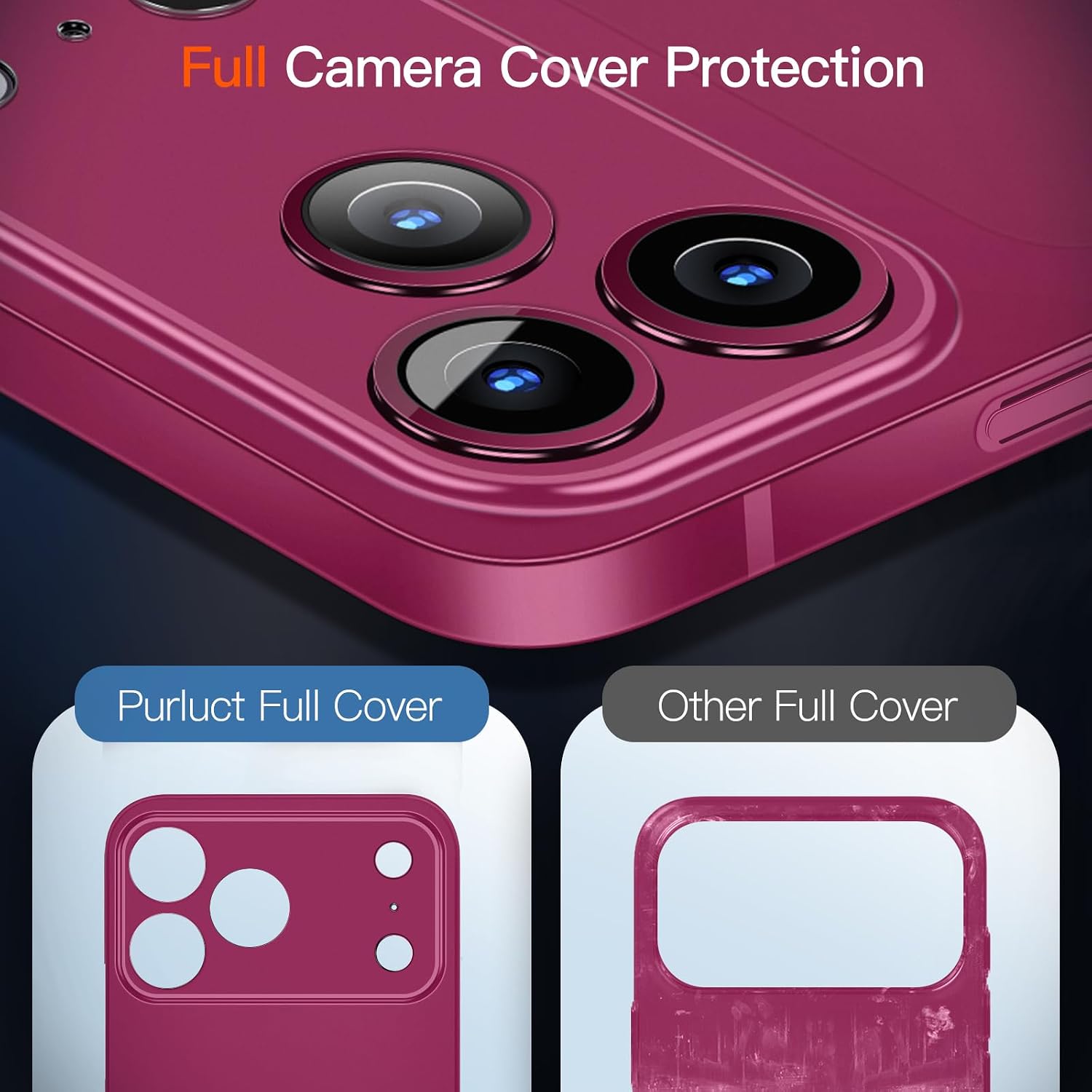 for iPhone 18 Pro Max Slim Case,Paper-Thin Transparent Finish Skin Back Case [Non Yellowing] Ultra Protective Cover with Camera Protection 6.9 Inch (Wine Red)