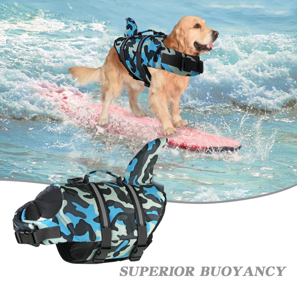 Doglay Gilet de sauvetage Ripstop pour chien avec flottabilité élevée et poignée de sauvetage, gilet de sauvetage réglable pour chiens de petite, moyenne et grande taille