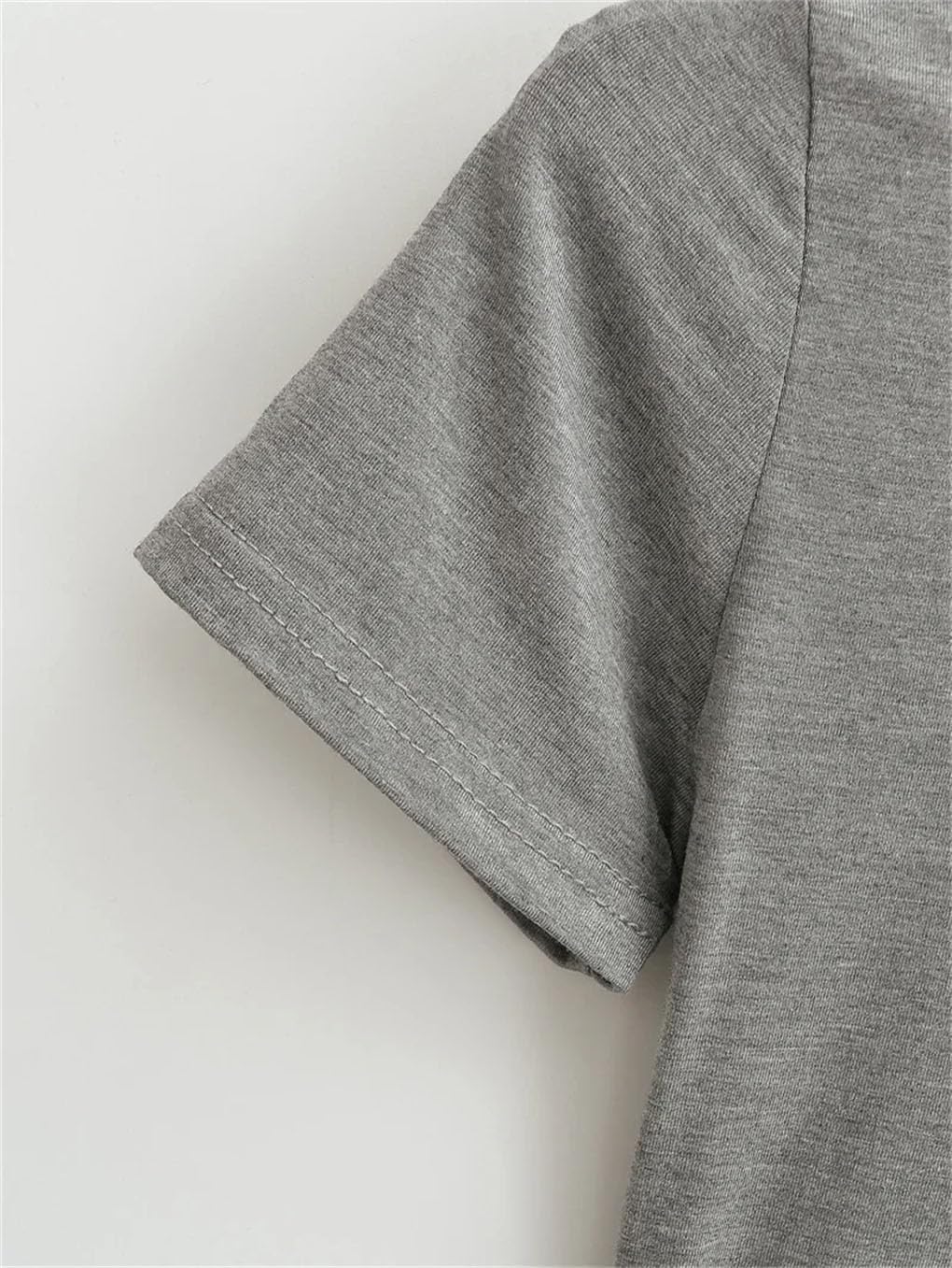 Women's Slim Fit Short Sleeve Solid Color Y2k Top