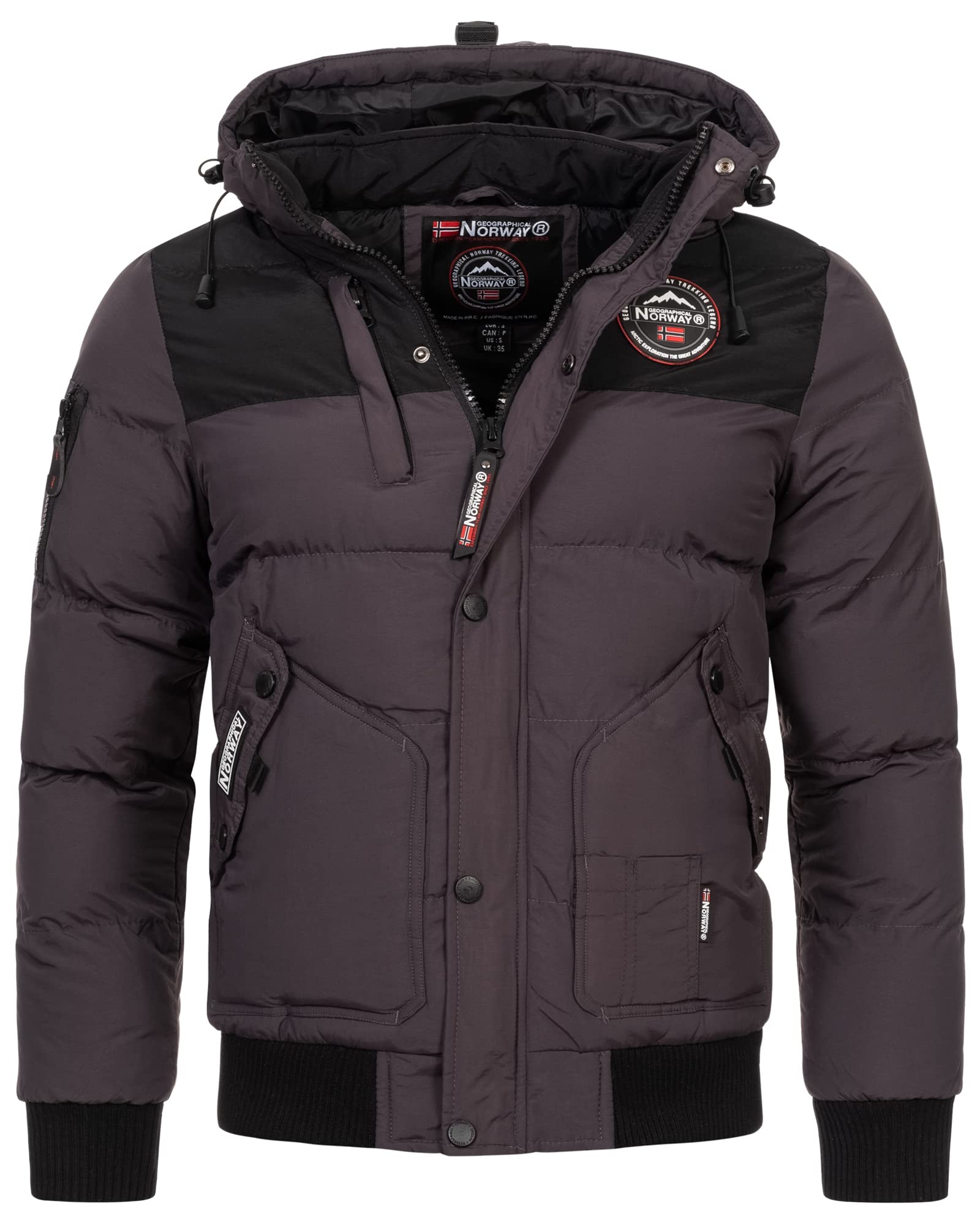 Geographical Norway WQ006H/GN - Chaqueta de Manga Larga con Capucha para Hombre