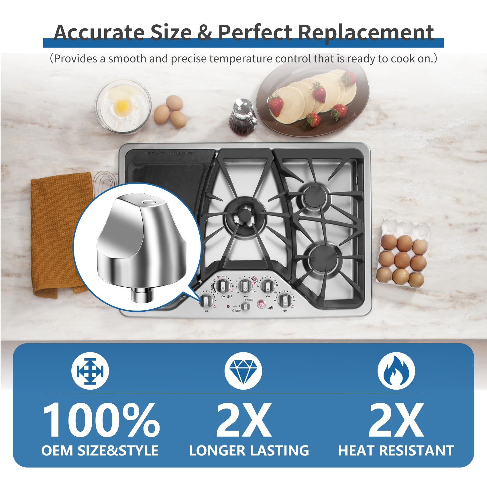 WB03X32194 WB03T10329 Cooktop Knob For GE Cafe Gas Stove