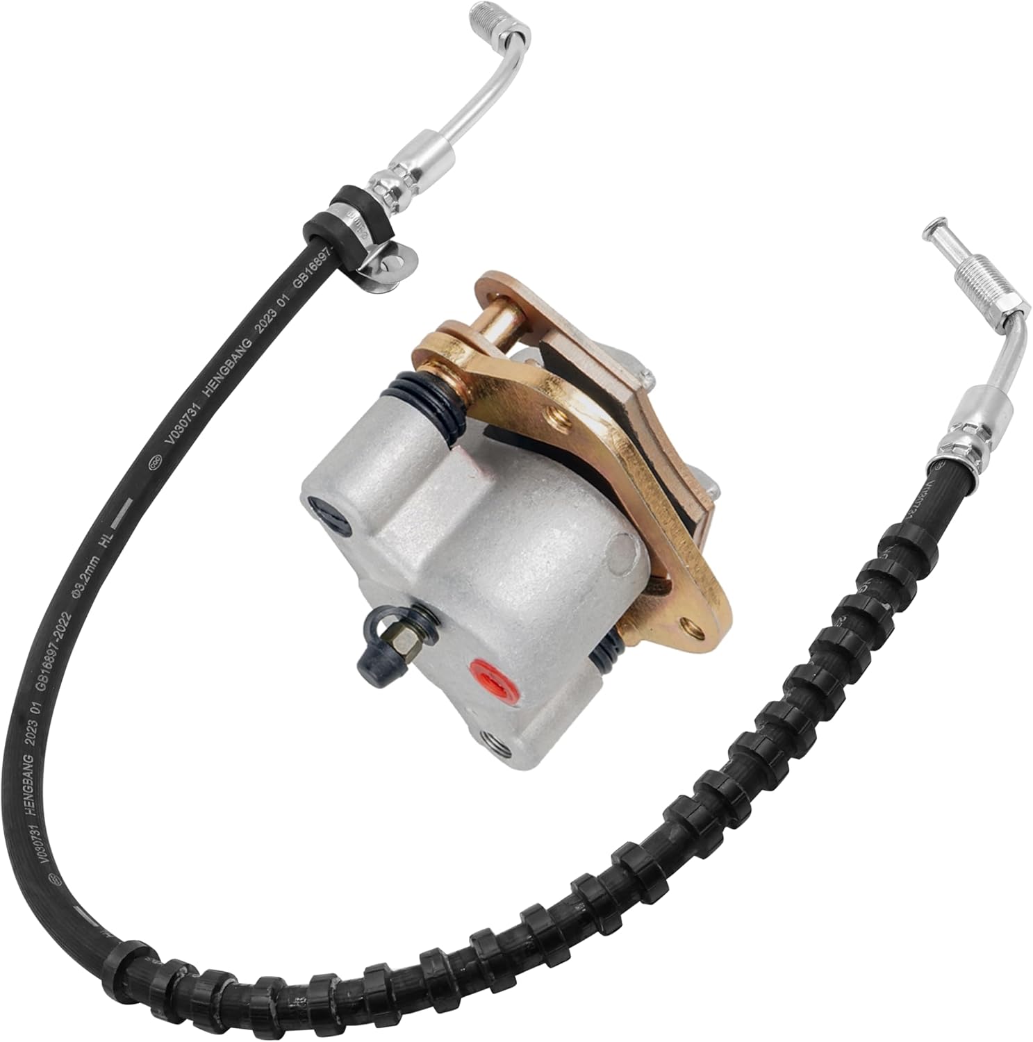 Caltric Brake Caliper w/Pad & Line Compatible with Polaris 300 2x4 4x4 1994 / Trail Blazer 250 1990-1994 1996-2000 / Big Boss 250 4x6 1992 / Big Boss 250 6x6 1991-1992 Front Right