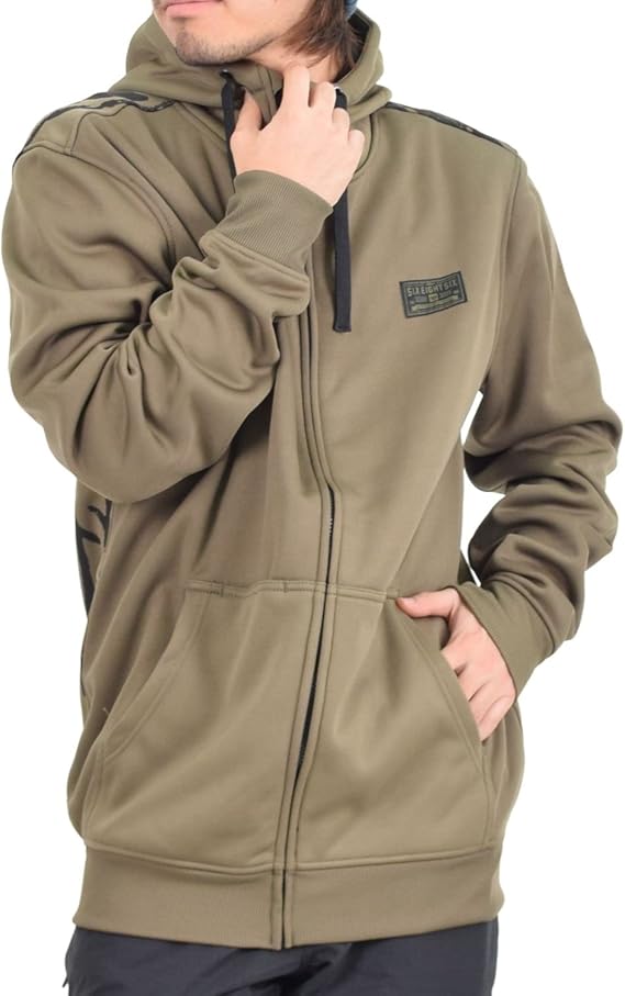 Amazon 686 アイコン フリース ジップ Icon Bonded Fleece Zip Hoody スノボ セカンドレイヤー Lサイズ Olive トレーナー パーカー 通販