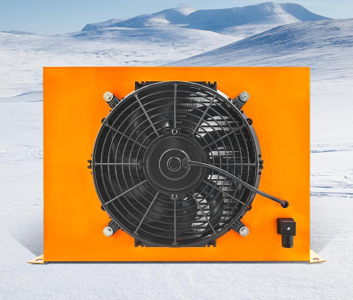 AH1417T-CA DC12V 150L/min Fan Hydraulic Oil Cooler 120W Hydraulic Oil Radiator Air Cooler Heat Dissipation Replace# AH1417T