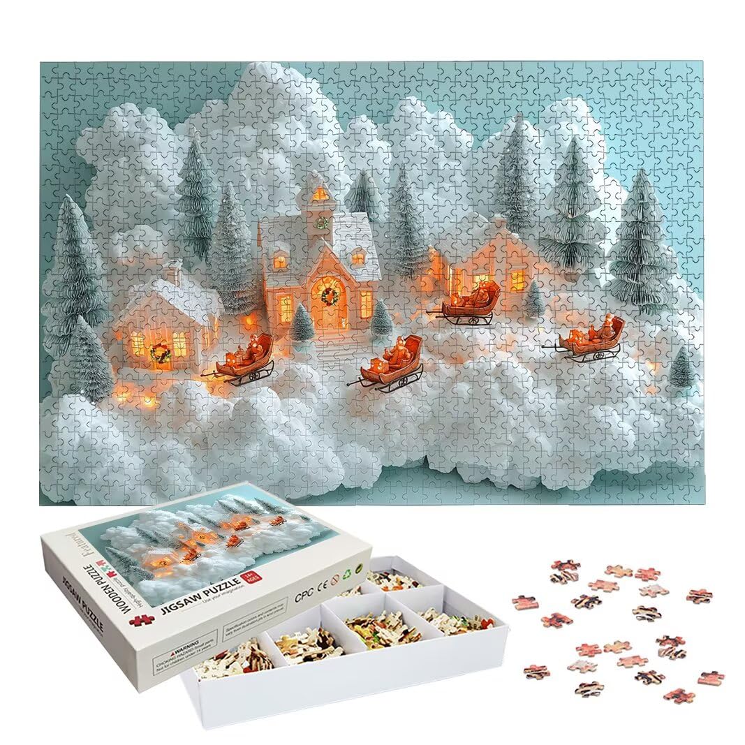Puzzle 5000 Piezas, Puzzle Navidad de Madera para Adultos, Regalos -2642