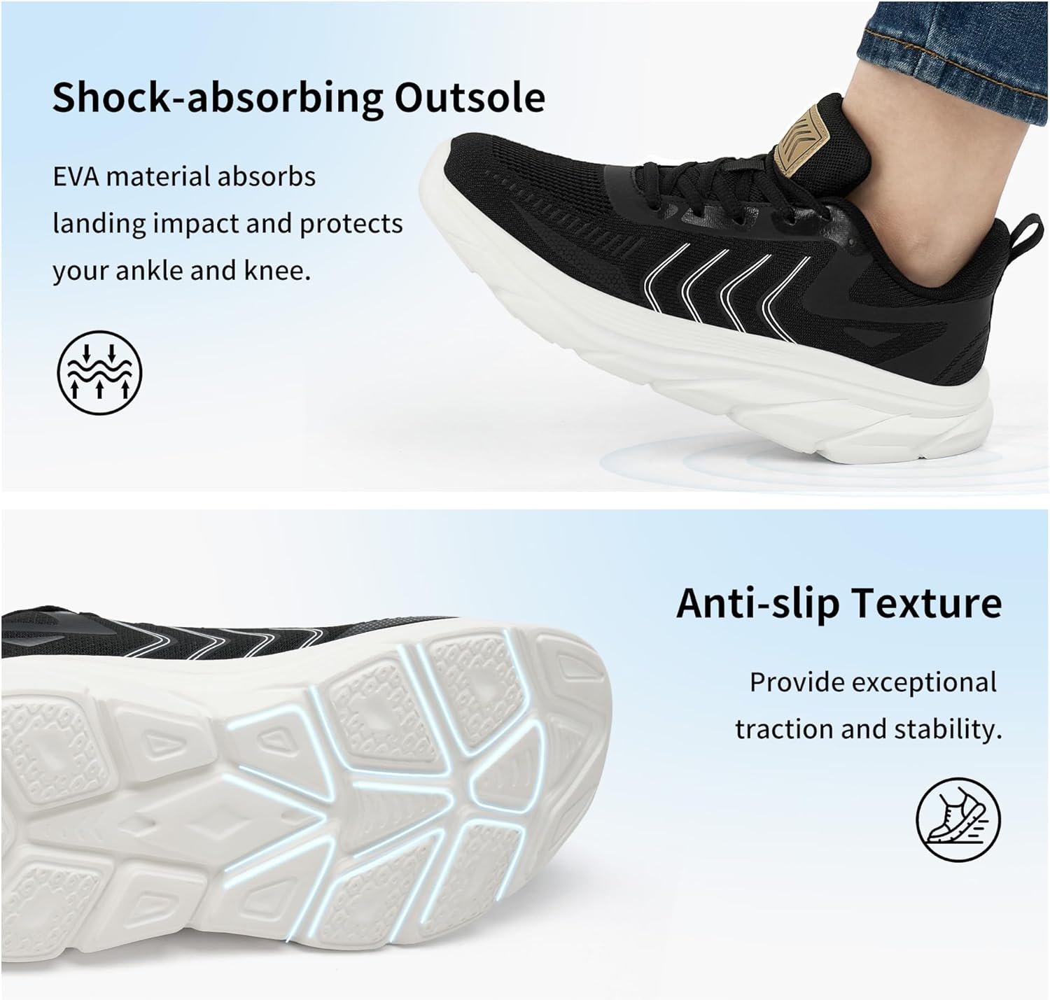 Women Casual Walking Shoes: Cushioned & Anti-Slip for Daily Commute - Lightweight & Breathable for All-Day Comfort - Women Ages 25-50 - Image 5