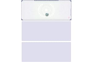 Blank Hologram Premium Computer Checks, Top High Security Laser Checks with Perforated Vouchers